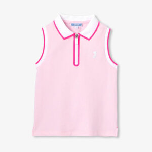 Girl sleeveless polo shirt