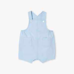 Baby short dungarees in cotton twill