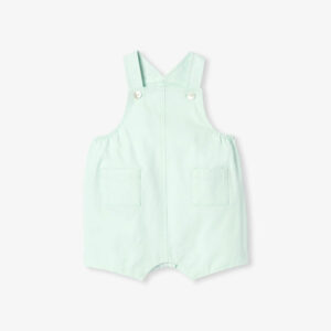 Baby short dungarees in cotton twill