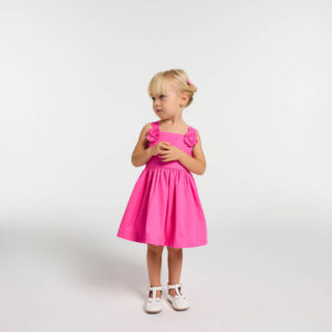 Baby girl cotton satin ceremony dress