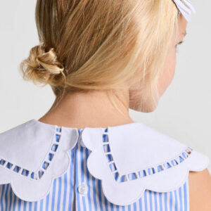 Girl striped poplin blouse