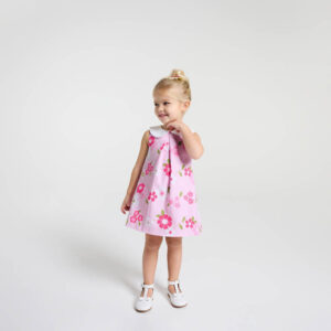 Baby girl dress with floral pattern