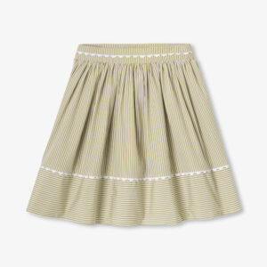 Girl striped poplin skirt