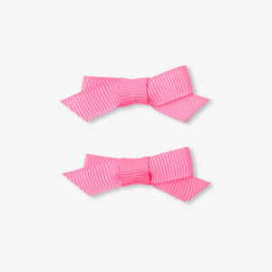 Baby girl crocodile clip duo with bow