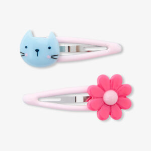 Baby girl set of two clip-on hair clips