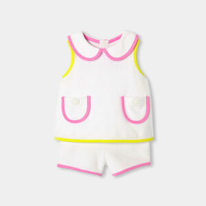 Baby girl terry cloth shorts set
