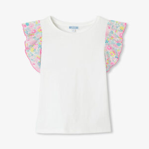 Girl T-shirt with ruffled sleeves