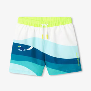 Kids' wave pattern swim shorts