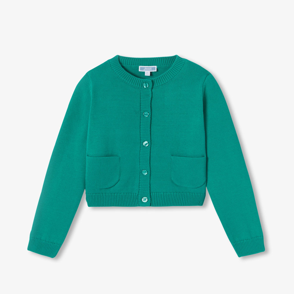 Girl cotton jersey cardigan