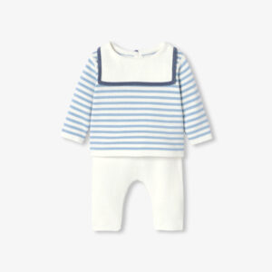 Baby nautical-style knit comfort set
