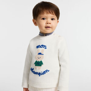 Baby boy intarsia bunny cotton jumper