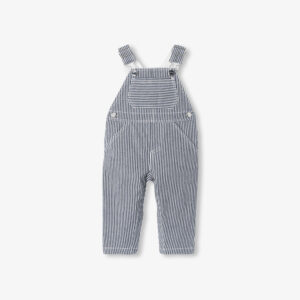 Baby striped twill overalls