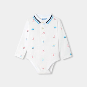 Baby boy long-sleeved rbunny print bodysuit