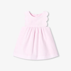 Baby girl pinafore dress in fine-ribbed corduroy