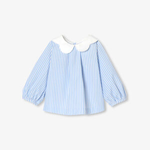 Baby girl striped poplin blouse