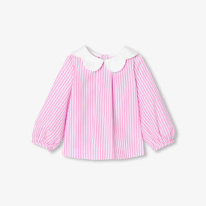 Baby girl striped poplin blouse
