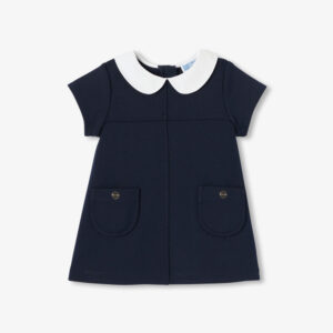 Baby girl short-sleeved dress in Milano knit