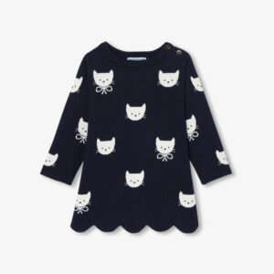 Baby girl long-sleeved knit dress