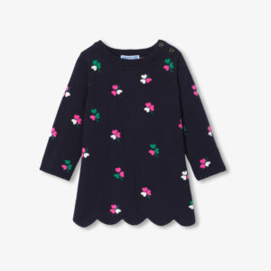 Baby girl long-sleeved knitted dress