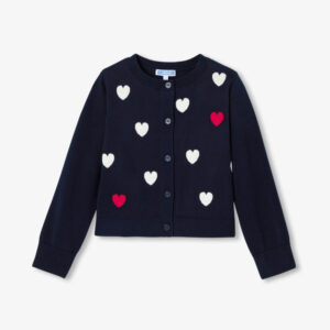 Girl heart jacquard cardigan