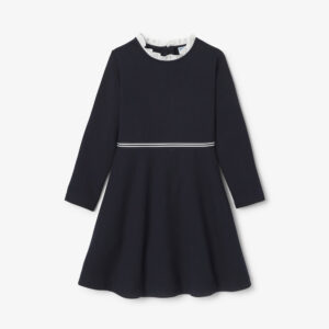 Girl fleece heart flocking dress