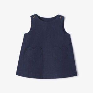 Baby girl denim pinafore dress
