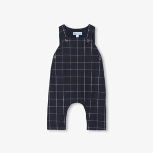 Baby boy checked overalls