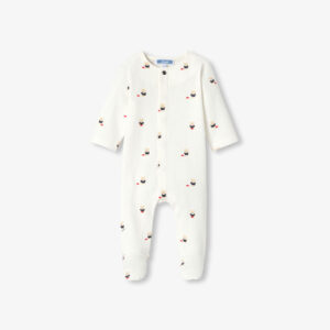 Baby brushed fleece pyjamas with bear motif