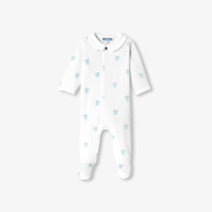 Baby bunny motif velvet pyjamas