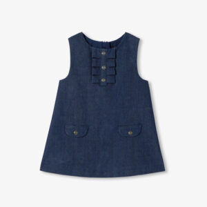 Baby girl denim pinafore dress