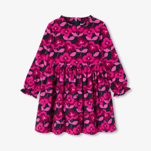 Girl floral velvet dress