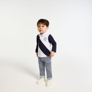 Baby striped twill trousers