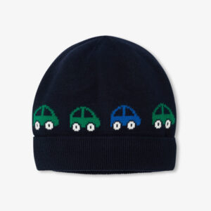 Baby boy car motif beanie