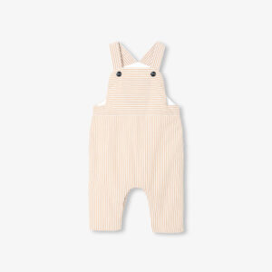 Baby striped poplin overalls