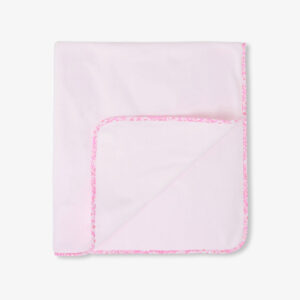 Baby girl fleece and Liberty fabric blanket