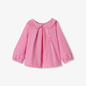 Baby girl striped poplin blouse