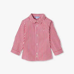 Baby boy striped poplin shirt