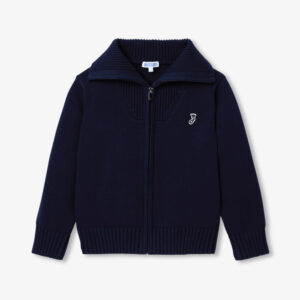Child trucker collar cardigan