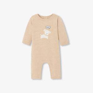 Baby dog intarsia knit jumpsuit