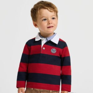 Baby boy long-sleeved polo shirt