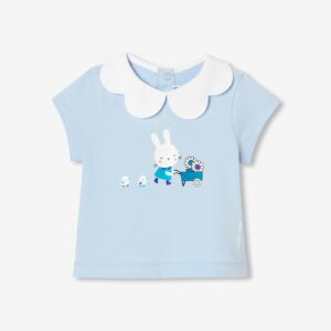 Baby girl scalloped collar T-shirt