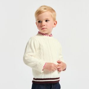 Baby cable-knit jumper