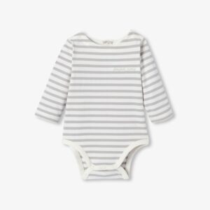 Baby striped long-sleeved bodysuit