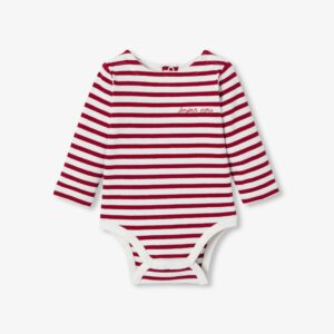 Baby striped long-sleeved bodysuit