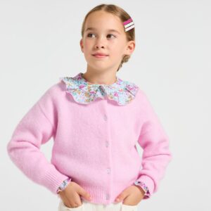 Girl wool and alpaca cardigan
