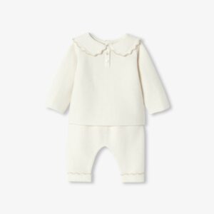 Baby girl garter stitch set