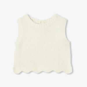 Baby girl sleeveless knit jumper