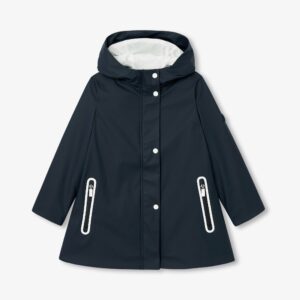 Girl water-repellent rubberized raincoat