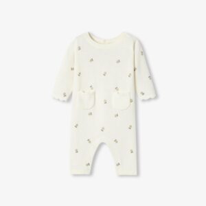 Baby girl floral knit jumpsuit