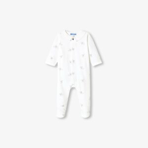 Baby velvet pyjamas with a dog motif